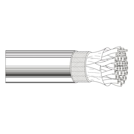 Belden Multi-Conductor Cable, AWM, 24 AWG, 4 C, Chrome, PVC, Stranded, 300V AC, Indoor, 1000 ft 8332 0601000